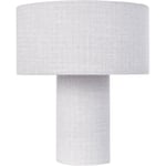 Lampe de Chevet Moderne avec Abat-jour Tambour en Tissu Coton et Lin Gris Malips