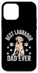 Coque pour iPhone 12 mini Best Lab Dad Ever Funny Labrador Dad Fête des pères