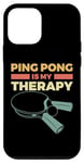 Coque pour iPhone 12 mini Ping-pong est ma thérapie Citation motivante tennis de table