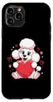 iPhone 11 Pro Cute Poodle Love Heart Valentines Day Poodle Lover Case