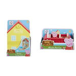 Peppa Pig WOODEN FAMILY HOME, Sustainable FSC Certified Wooden Toy, Preschool Toy, Imaginative Play, Gift For 2-5 Year Old & Wooden Red Car, push along vehicle, imaginative play