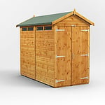 Power Garden Shed 84PASSDD Golden Brown 8x4