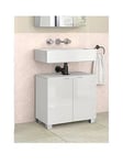 Dorel Home Atlas 2 Drawer Under Sink Cabinet - White Gloss