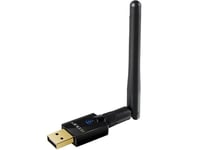 EDUP EP - AC1607 Dual Band 600 Mbps USB WiFi -sovitin 2,4 GHz / 5,8 GHz / 802.11AC / Ulkoisella antennilla - musta