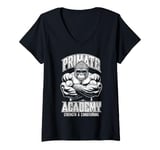 Womens Gorilla Gym Funny Primate Academy Strength & Conditioning V-Neck T-Shirt