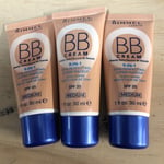 Rimmel 9 in 1 BB Cream Skin Perfecting Super Makeup 30ml MEDIUM SPF25 X3