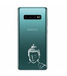 Coque Galaxy S10e bouddha blanc transparente