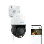 Reolink 4K PTZ PoE Home Security Camera Outdoor with Spotlights, Person/Vehicle/Pet Detection, 5X Optical Zoom, 360° Pan 90° Tilt Color Night Vision, Auto Tracking, Two-Way Audio (823S1 3D Zoom)