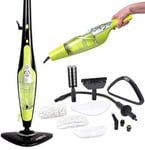 H2O HD Steam Mop and Handheld Steam Cleaner – for Floors, Carpets, Windows, Upholstery, Kitchens & Bathrooms