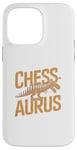 Coque pour iPhone 14 Pro Max Chessaurus Jeu d'échecs amusant Dinosaure T-Rex Joueur d'échecs