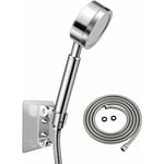 Pommeau Douche Haute Pression avec Tuyau 1,5m et Support, Pommeau de Douche Economie d'Eau en Acier Inoxydable 304 Installation et Nettoyage Faciles