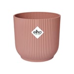 elho Vibes Fold Round 25 - Flower Pot from 100% Recycled Plastic - Indoor plant pot - Ø 25.0 x H 23.0 cm - Pink/Delicate Pink