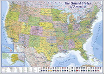 Close Up XXL USA Map Premium Poster - Giant America Map with all States 55" x 39" MAPS IN MINUTES