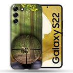 Coque pour Samsung Galaxy S22 Chasse Sanglier Viseur