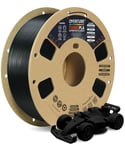 OVERTURE Turbo PLA Filament 1.75 mm Rapide PLA Filament Haute Vitesse 600 mm/s, Filament D'imprimante 3D Hyper PLA, Précision Dimensionnelle +/- 0,02 mm, 1 kg/Spule (Noir)