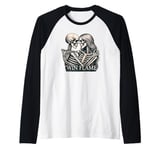 Twin Flame Skeleton Couple Eternal Love Lovers Forever Raglan Baseball Tee