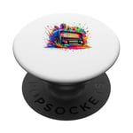 Splash Art Vintage Radio Antique Radios PopSockets Adhesive PopGrip