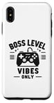 Coque pour iPhone XS Max Boss Level Vibes Only Gamer Fun