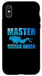 Coque pour iPhone X/XS Master Scuba Diver Funny Diving Divers For Men Women