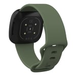 Pehmeä Fitbit Versa 4/ Sense 2 kellonranneke - Tummanvihreä