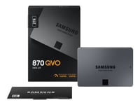 Samsung 870 QVO MZ-77Q2T0BW - SSD - krypteret - 2 TB - sisäinen - 2.5" - SATA 6Gb/s - puskuri: 2 GB - 256-bittinen AES - TCG Opal-salausmenetelmä