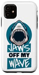 Coque pour iPhone 11 Jaws Off My Wave Requin baleine Blanc