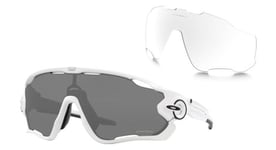 Lunettes oakley jawbreaker blanc mat   verres prizm black   verres clear inclus   ref   oo9290 76