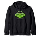 Overwatch 2 Lúcio Center Green Icon Logo Zip Hoodie