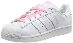 adidas Unisex Kids’ Superstar J Gymnastics Shoes, White (FTWR White/FTWR White/Light Pink FTWR White/FTWR White/Light Pink), 4 UK