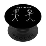 Nice Shoes Sarcasme Funny Stickman Stick Figure Sarcastique Pun PopSockets PopGrip Adhésif