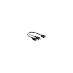 Delock - Cable de charge usb 2.0 - Micro-USB b Femelle - 2 x Micro-USB b Mâle, 20,5 cm, Noir (65440)