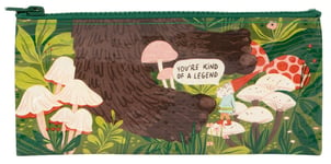 Blue Q YOU'RE KIND OF A LEGEND PENCIL CASE zip pouch retro RECYCLED MATERIAL