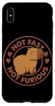 Coque pour iPhone XS Max Badge parodie du film Capybara avec inscription « Not Fast Not Furious »