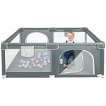 Hofuton Parc Bébé - Centre d'Activités pour Enfants - Gris foncé - 120x160x66cm - tente de parc pour nourrissons et tout-petits - Comprend un sac de