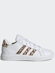 adidas Sportswear Girls Kids Grand Court 2.0 Trainers - White, White, Size 4 Older