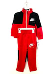 Nike air boys full tracksuit set 18-24 months red/black jacket trousers RRP £45