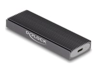 Delock - Drevkabinett - M.2 - M.2 Card (Pcie Nvme & Sata) / Sata Ssd - Usb-C 3.1 (Gen 2) - Grå