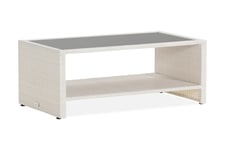 Bord Bahamas med Hylla 113x58 cm - Vit Loungebord & soffbord utomhus Grå,Vit Venture Home