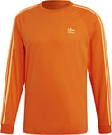 Adidas Men BLC 3-S LS T Long Sleeved T-Shirt - Orange, Medium