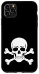 Coque pour iPhone 11 Pro Max #snirt Coque de protection à capuche Motif crâne et os