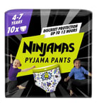 Pampers Ninjamas Bedwetting Pyjama Pants Boys x10, 4-7 Years