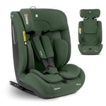 KikkaBoo i-Size i-FLIT Siège auto 76-150 cm, siège auto groupe 1 2 3 ISOFIX, de 15 mois à 12 ans, de 9 à 36 kg, Top Tether, Side Protect Système SPS, 12 positions appuie-tête, vert militaire