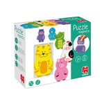 Goula - Puzzle magnétique interchangeable - Puzzle enfant en bois - Dès 1 an - 12 pièces - Multicolore