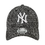 Casquette FEMME New Era coton noire tweed