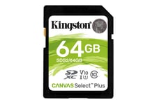 Kingston Canvas Select Plus - flash-minneskort - 64 GB - SDXC UHS-I