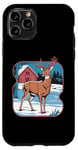 Coque pour iPhone 11 Pro Design rétro Pop-Art avec motif de cerf et vintage