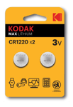 KODAK Max lithium CR1220 battery (2 pack)