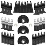 28 Accessoires Outils Oscillants - Lame Scie Universelle pour Coupe Angle - Bois/Métal/Plastique - Parkside Dewalt Ryobi Bosch