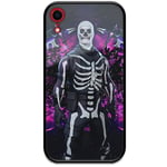 Apple Iphone Xr Svart Mobilskal Med Glas Fortnite Skull Trooper