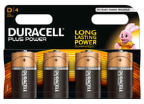 4 piles LR20 type D 1,5V - Duracell